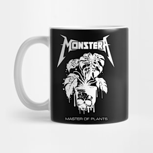 Monstera T Shirt for Metal Head Plant Lover Gift Idea For Plant Dad Plant Mom Cool Grunge Punk Merch Mug
